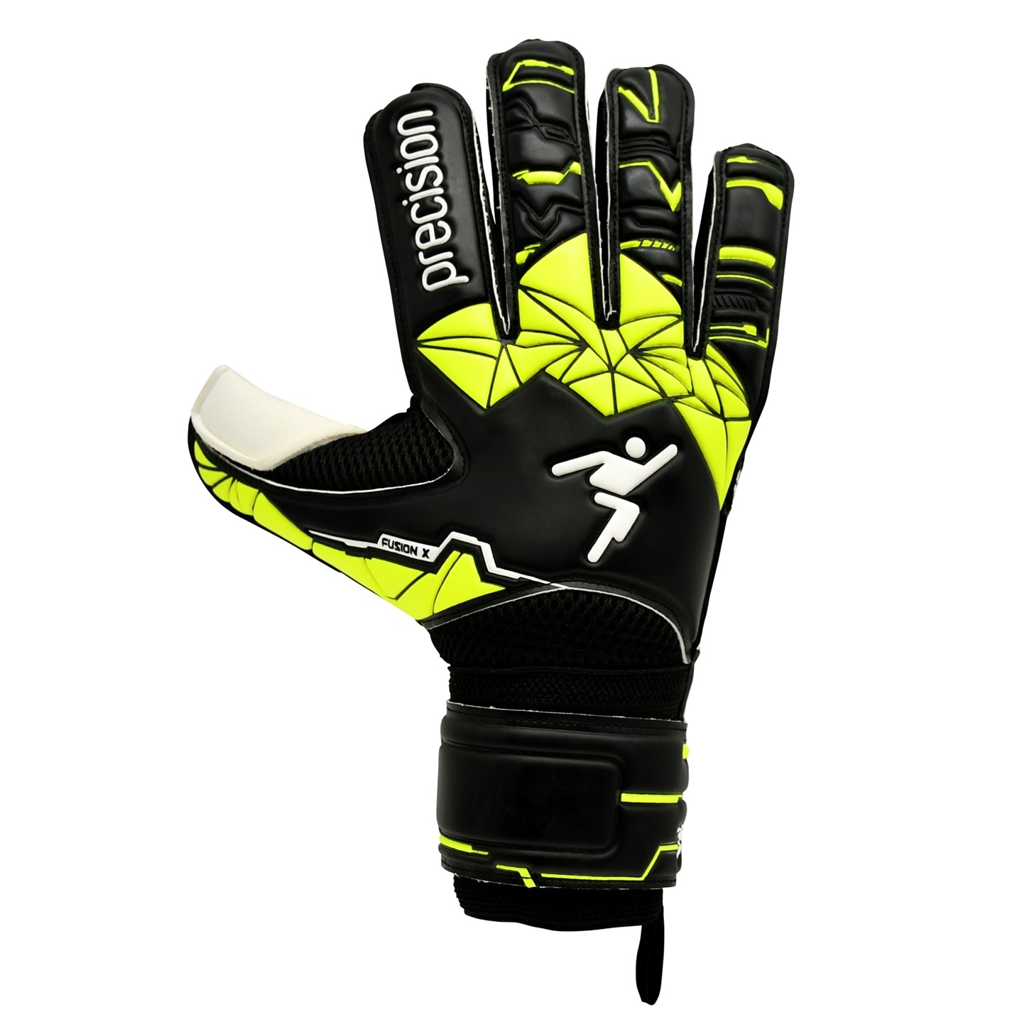 Manusi Precision antrenament Fusion X Flat Cut Finger Protect GK pentru copii negru galben