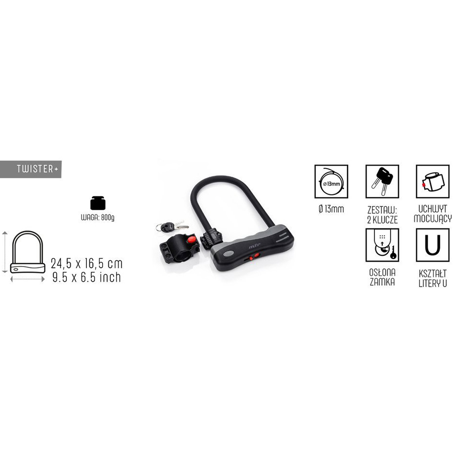 Meteor Twister bicicleta Lock + 31548