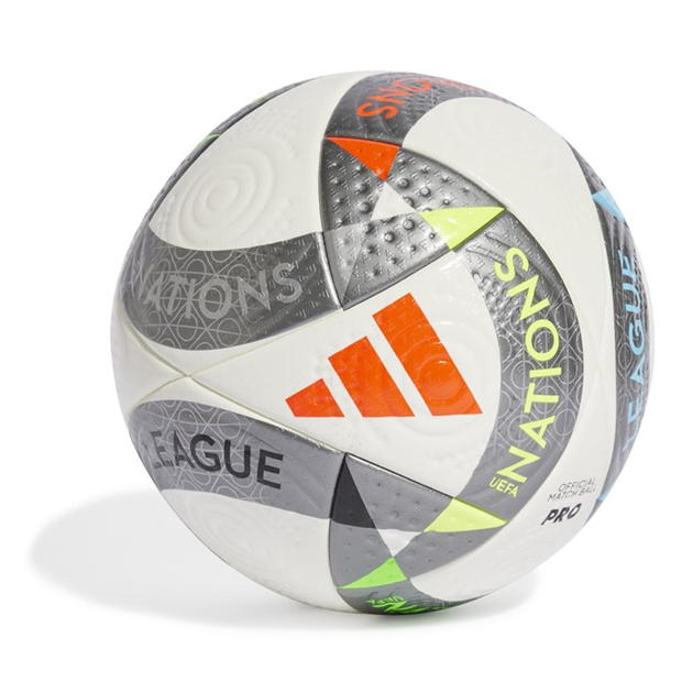 Minge fotbal adidas UEFA Nations League Pro 2024 pentru adulti alb argintiu