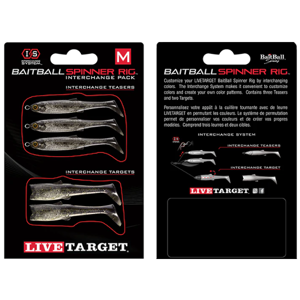 MINNOW RIG SPINNERBAIT MEDIUM 11G SMOKE argintiu LIVE TARGET