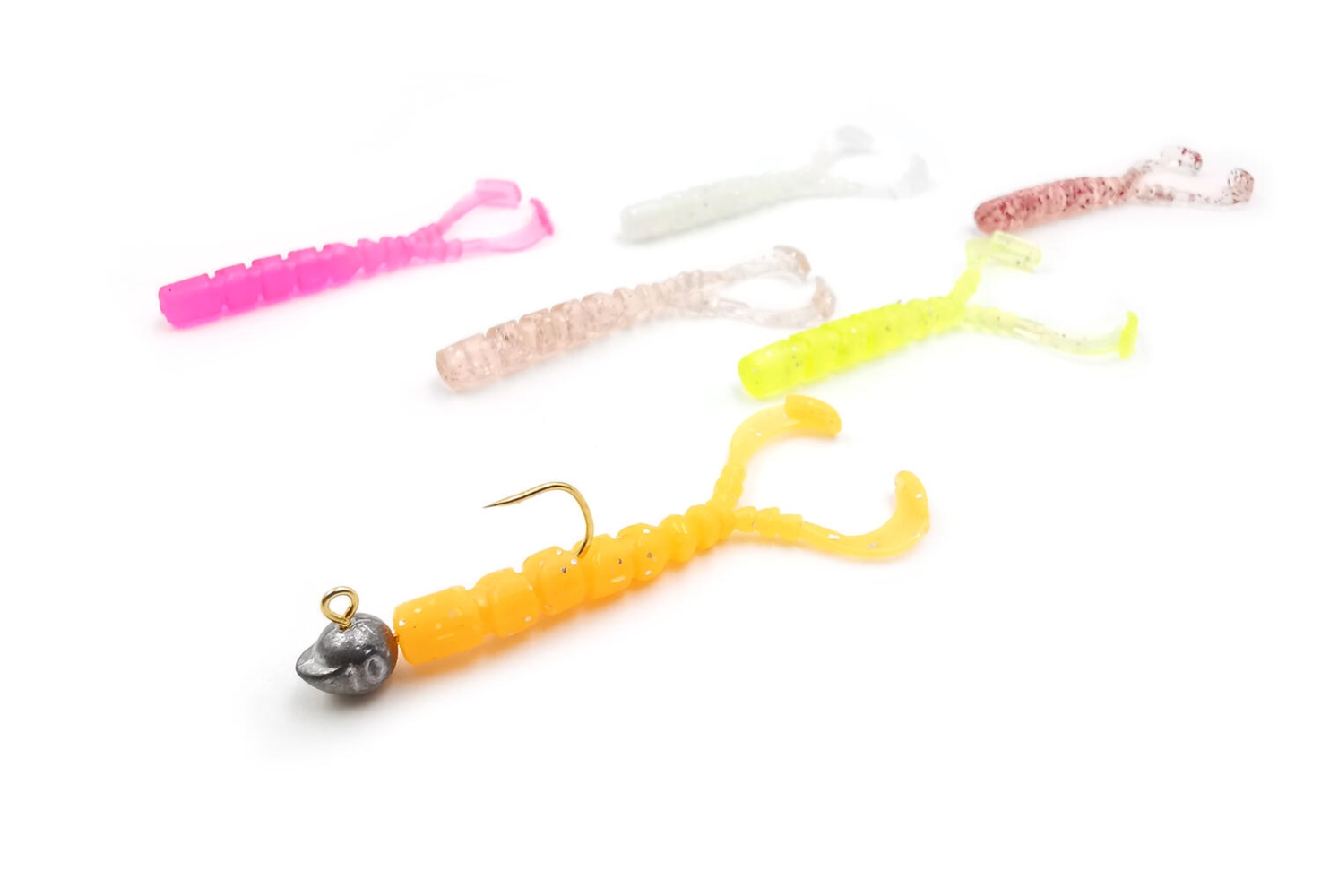 NALUCA AJI MICRO CHIKI 4,3CM alb GLOW GLITTER MUSTAD