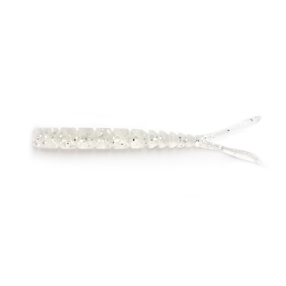 NALUCA AJI SPLIT TAIL 5CM CLEAR RAINBOW GLITTER 12BUC PL MUSTAD