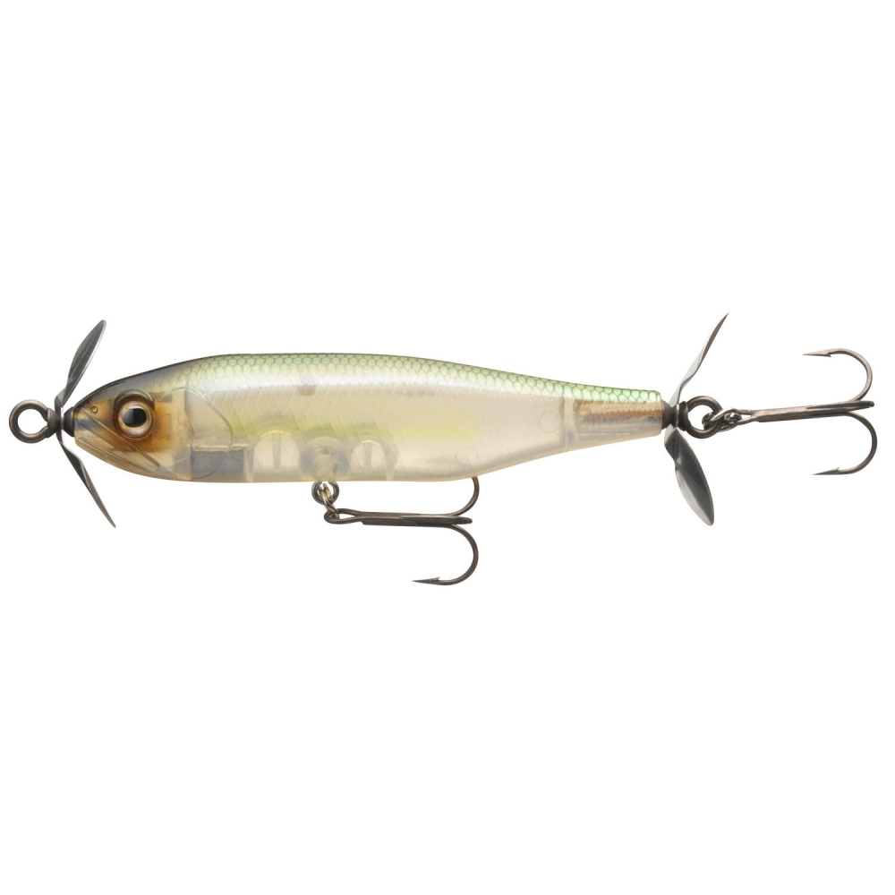 NALUCA STEEZ PROP 85F 8,5CM 12,7G NATURAL GHOST SHAD marime 4 DAIWA