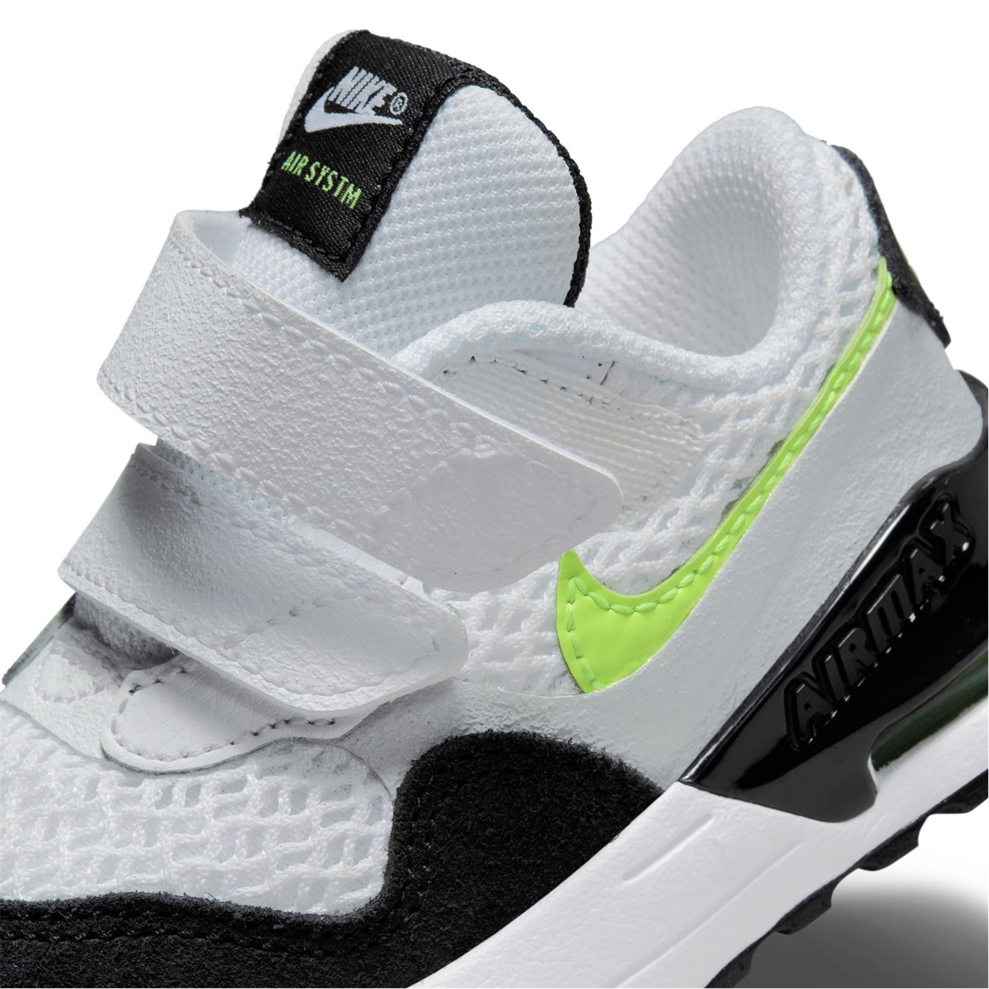 Nike Air Max System Sneakers pentru Bebelusi alb galben negru