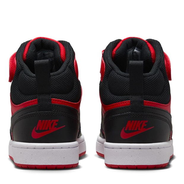 Nike Court Borough Mid 2 Big Shoe pentru Copii rosu negru alb