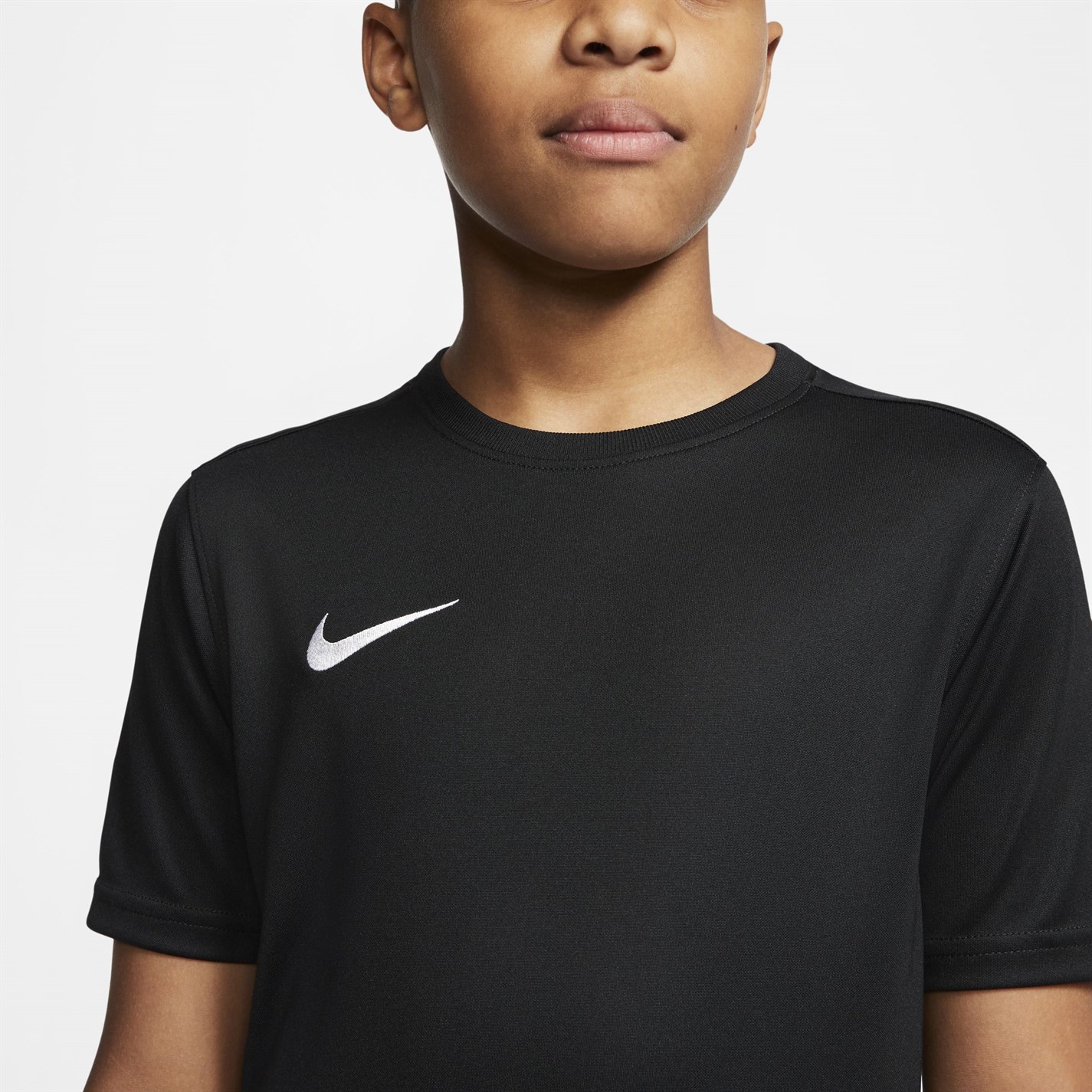 Nike Dri-FIT Park 7 Big Soccer Jersey pentru Copii negru alb