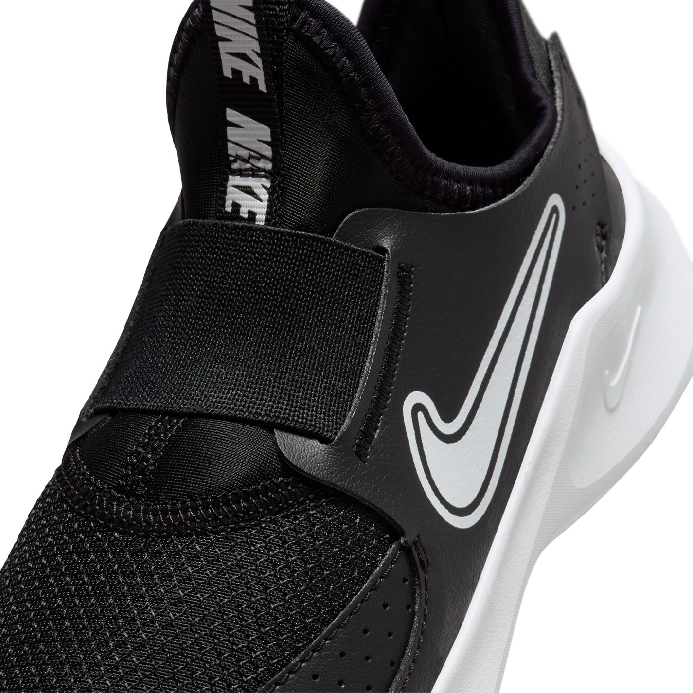 Nike Flex Runner 3 Little Shoes pentru Copii negru alb