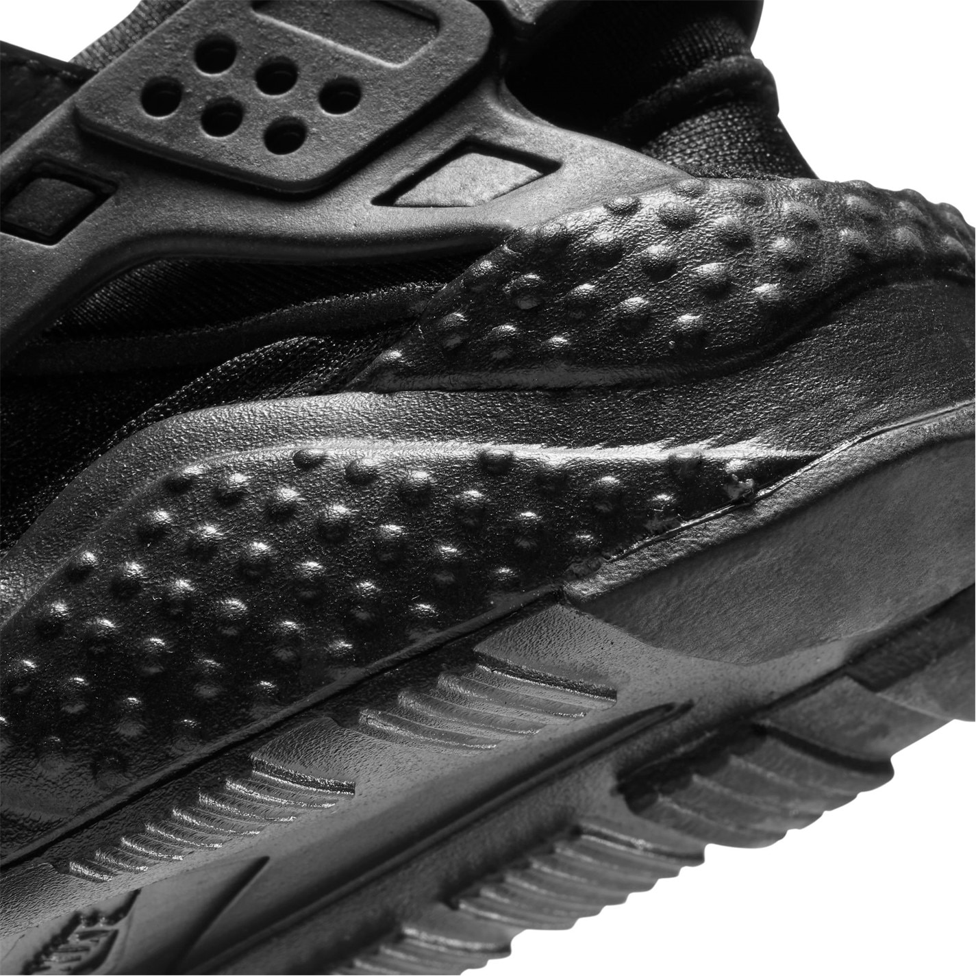 Nike Huarache Run Little Shoes pentru Copii triple negru