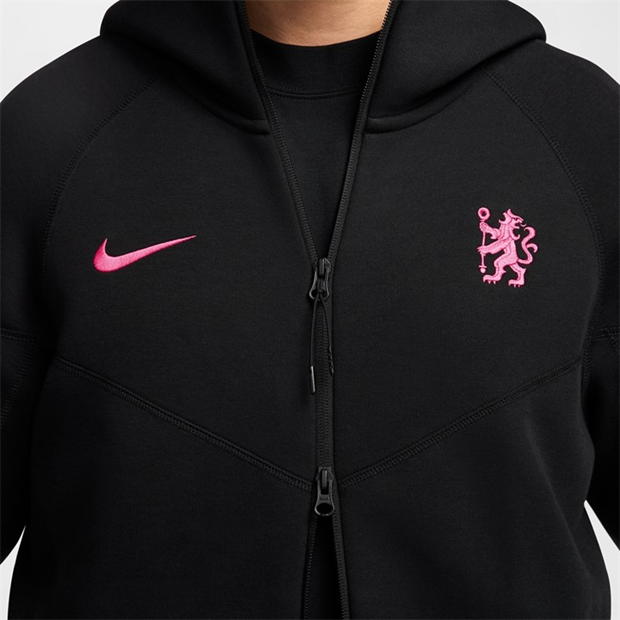 Nike MNSW TECHFLCFZWNDRNR JKT3R negru roz