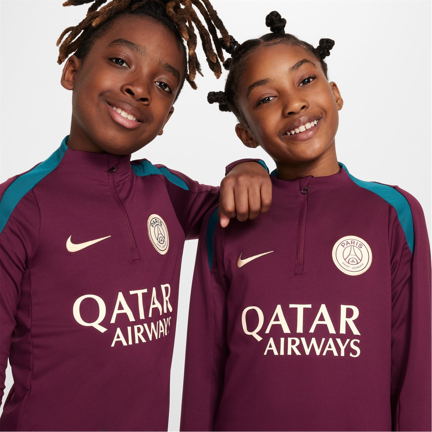 Nike Paris Saint Germain Away Drill Top 2024 2025 Juniors rosu