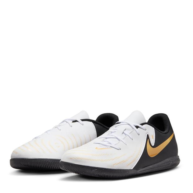 Ghete de fotbal Nike Phantom GX 2 Club Juniors sala . alb negru auriu