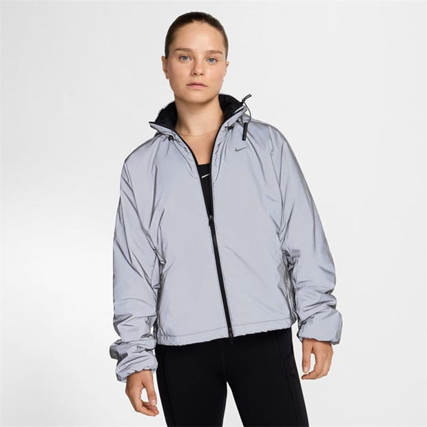 Nike RunDiv Rfct Jkt pentru femei reflect argintiu