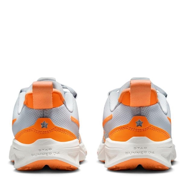 Nike Star Runner 4 Little Shoes pentru Copii gri portocaliu