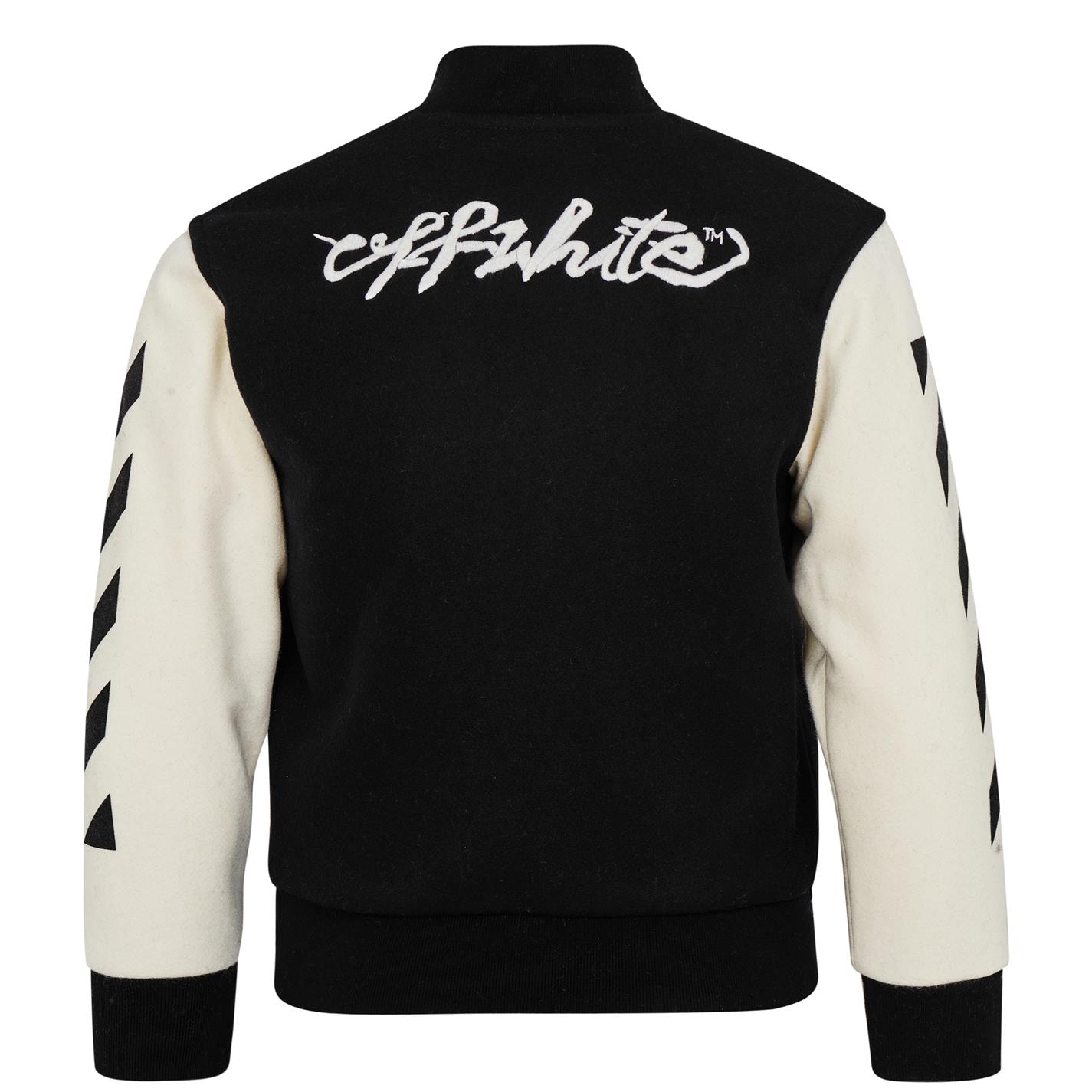 OFF alb Juniors Varsity Bomber negru