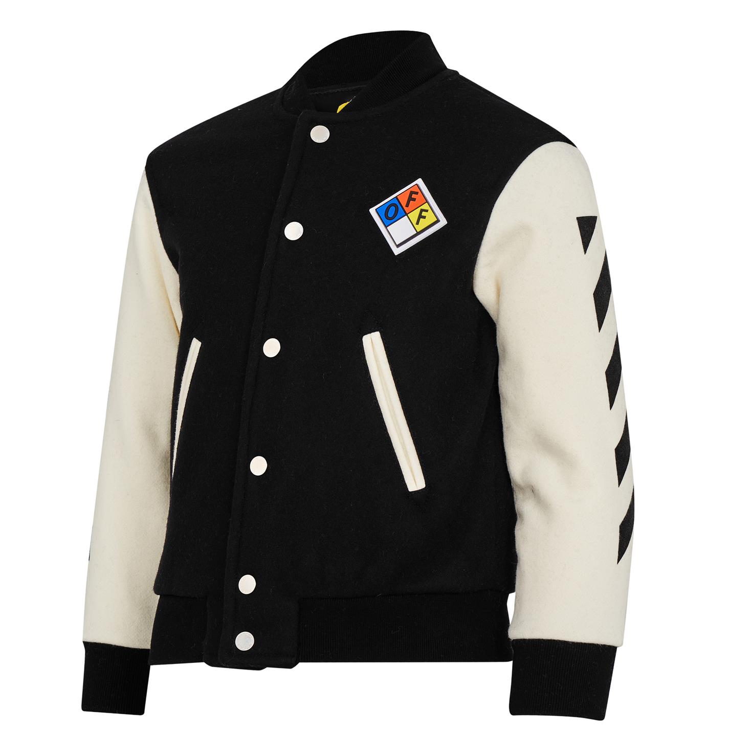 OFF alb Juniors Varsity Bomber negru