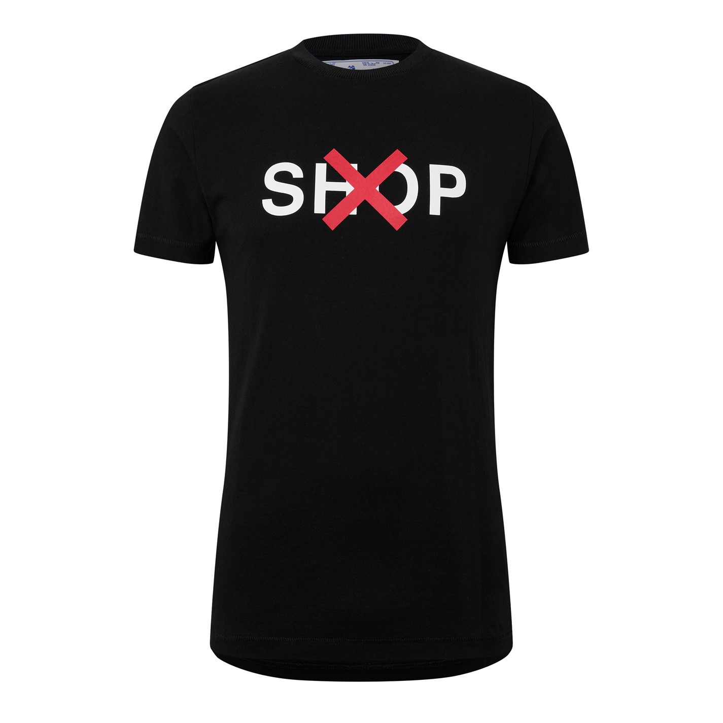 OFF alb Off No Shop Tee pentru barbati negru