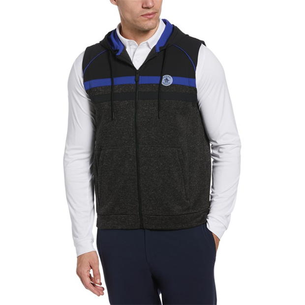 Original Penguin Golf FZ Her Vest pentru barbati inchis gri hth