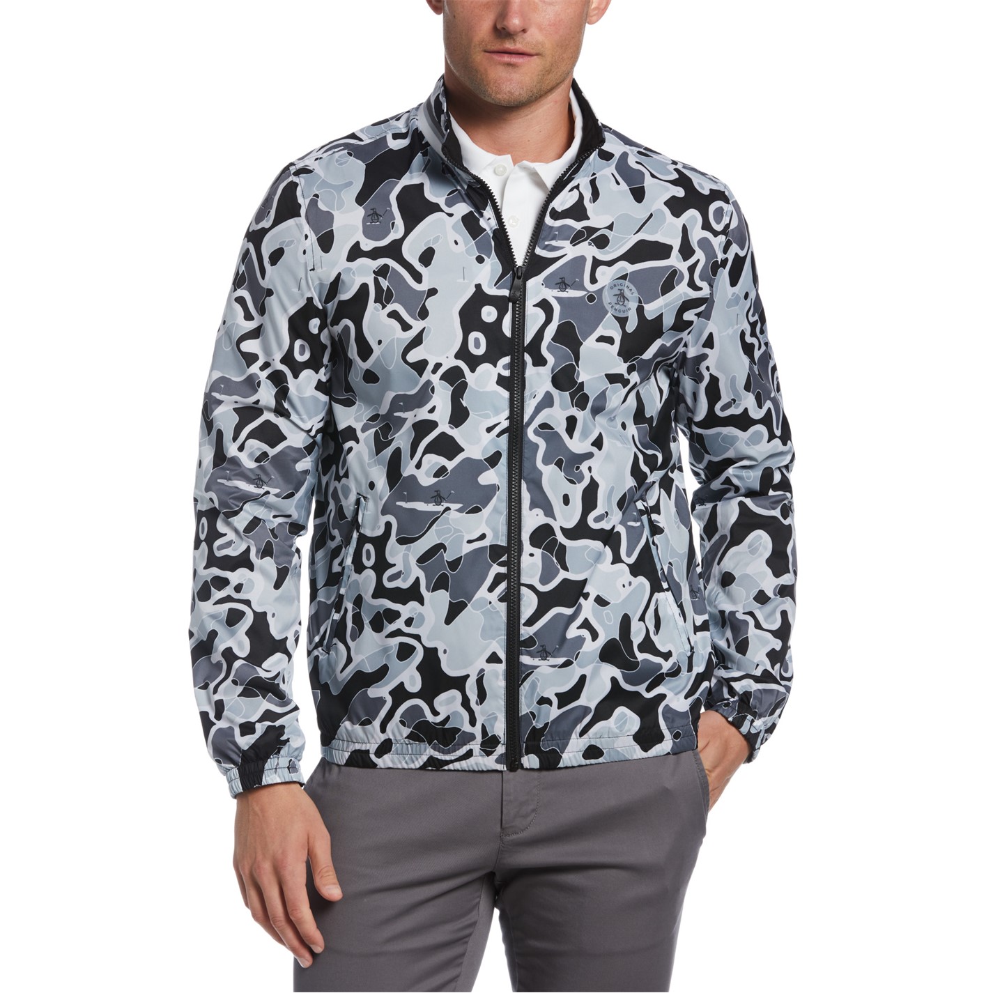 Original Penguin Golf Novelty FZ pentru barbati gri