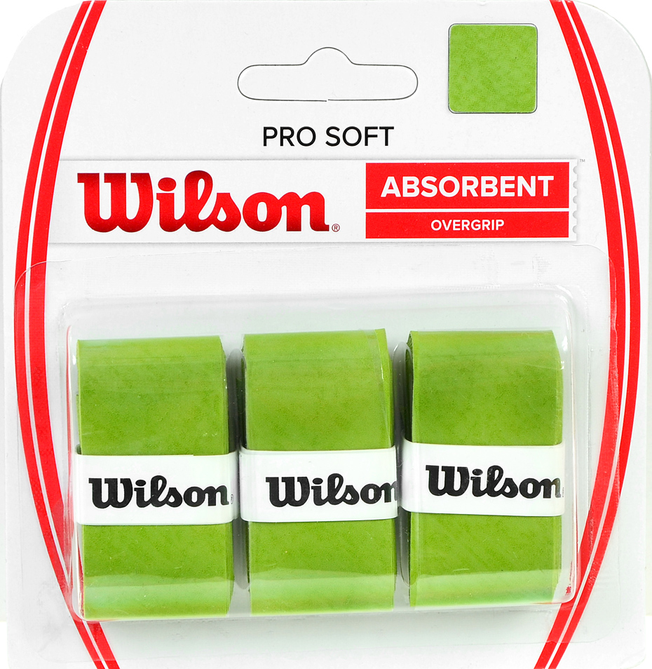 Set 3 Mansete sport WILSON PRO moi si absorbante OVERGRIP verde / WRZ4040LI