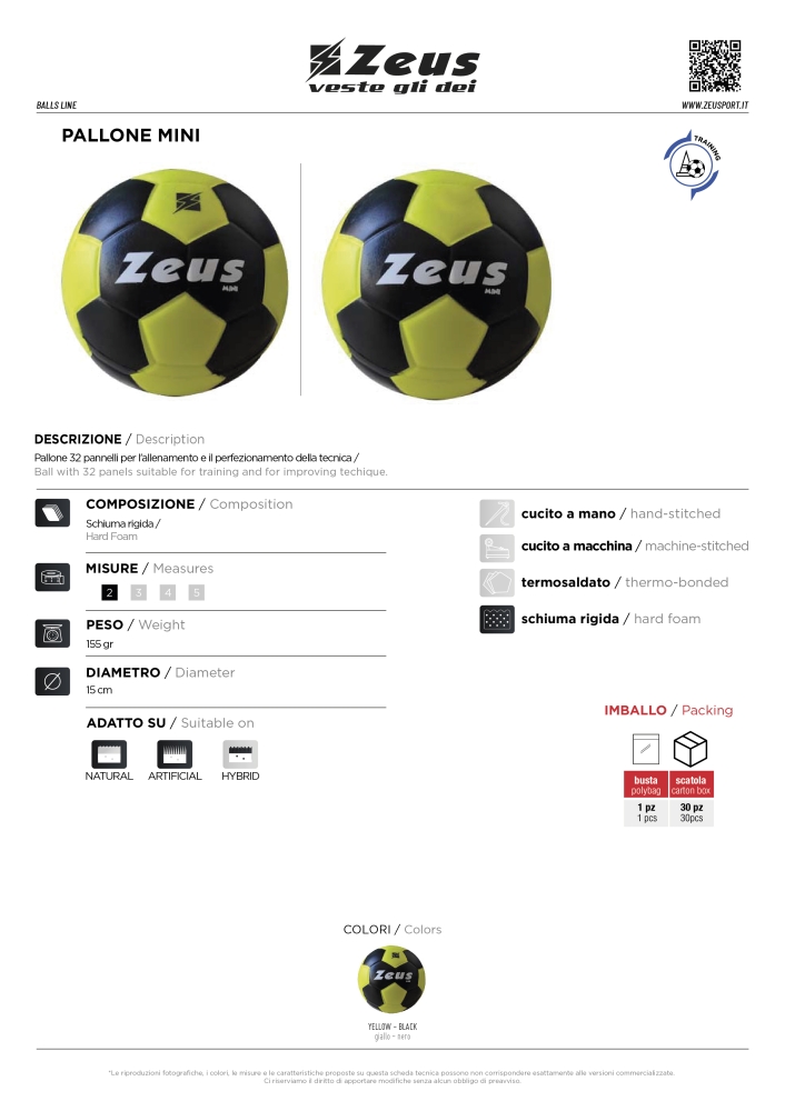 PALLONE MINI Zeus