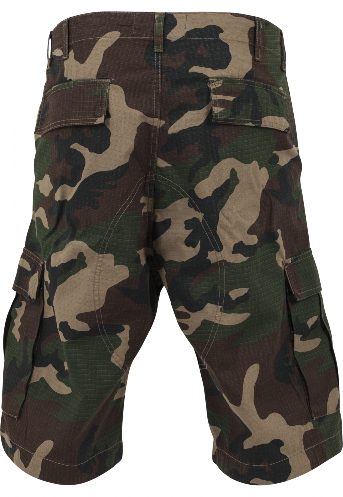 Pantalon cargo cu tur lasat wood camuflaj Urban Classics