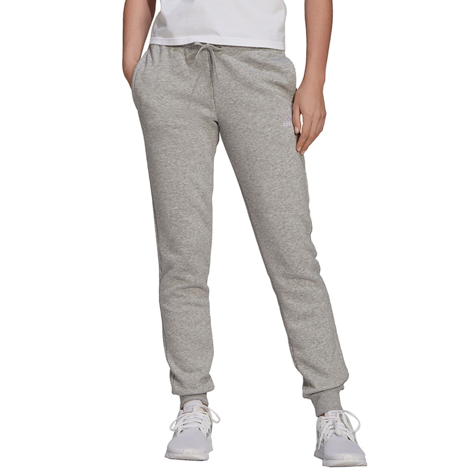 Pantaloni Adidas Essentials Slim conici cu mansete gri GM5548 pentru femei