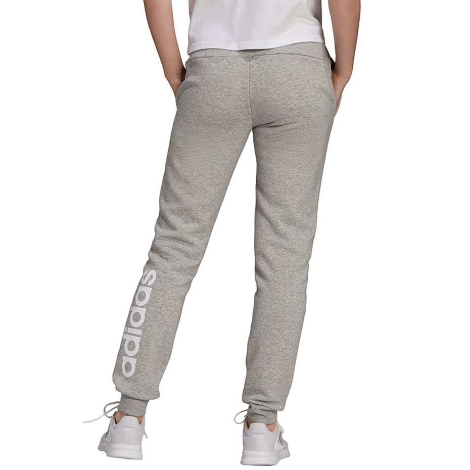 Pantaloni Adidas Essentials Slim conici cu mansete gri GM5548 pentru femei