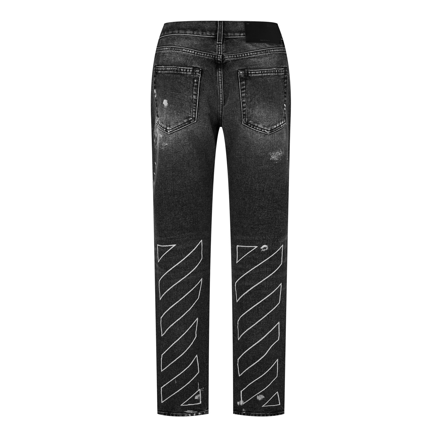 Pantaloni Blugi OFF alb Off Diag pentru barbati gri