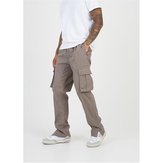 Pantaloni Brave Soul Poplin Cargo gri