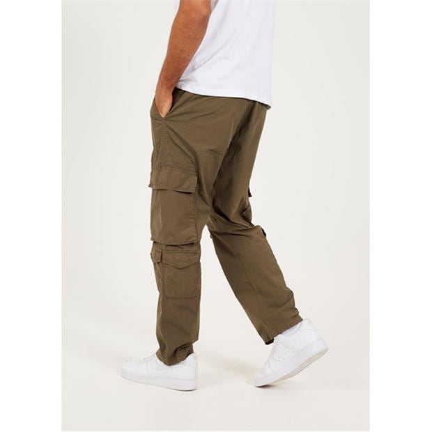 Pantaloni Brave Soul Poplin Cargo kaki