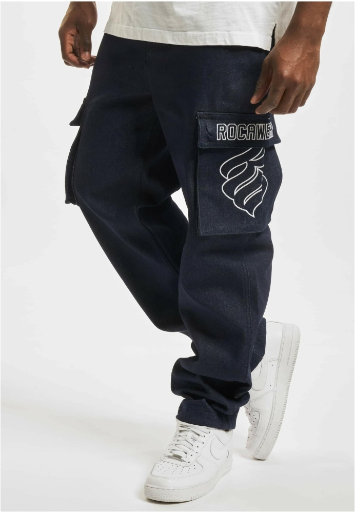 Pantaloni Cargo Rocawear Williamsburg inchis albastru