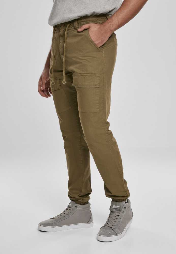 Pantaloni cargo sport cu buzunar in fata oliv Urban Classics