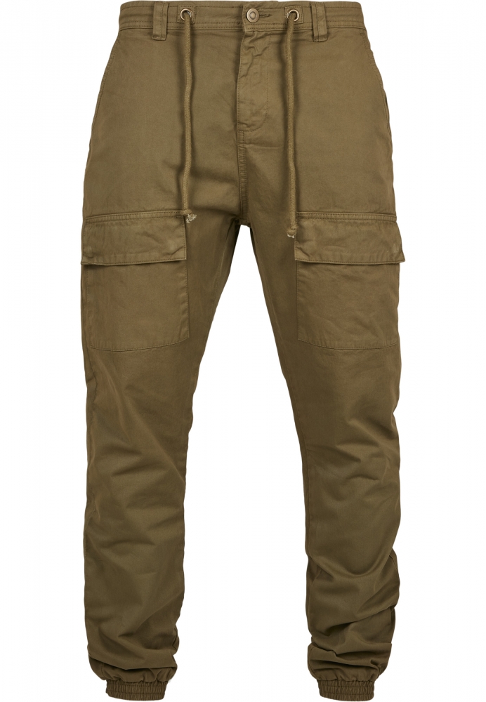 Pantaloni cargo sport cu buzunar in fata oliv Urban Classics