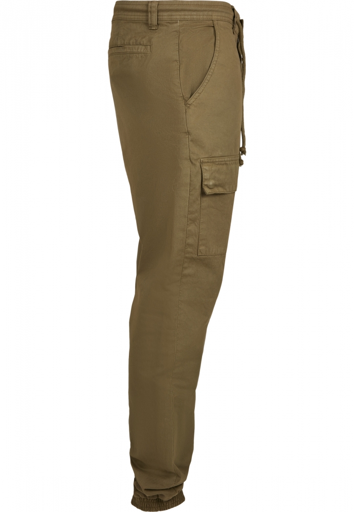 Pantaloni cargo sport cu buzunar in fata oliv Urban Classics