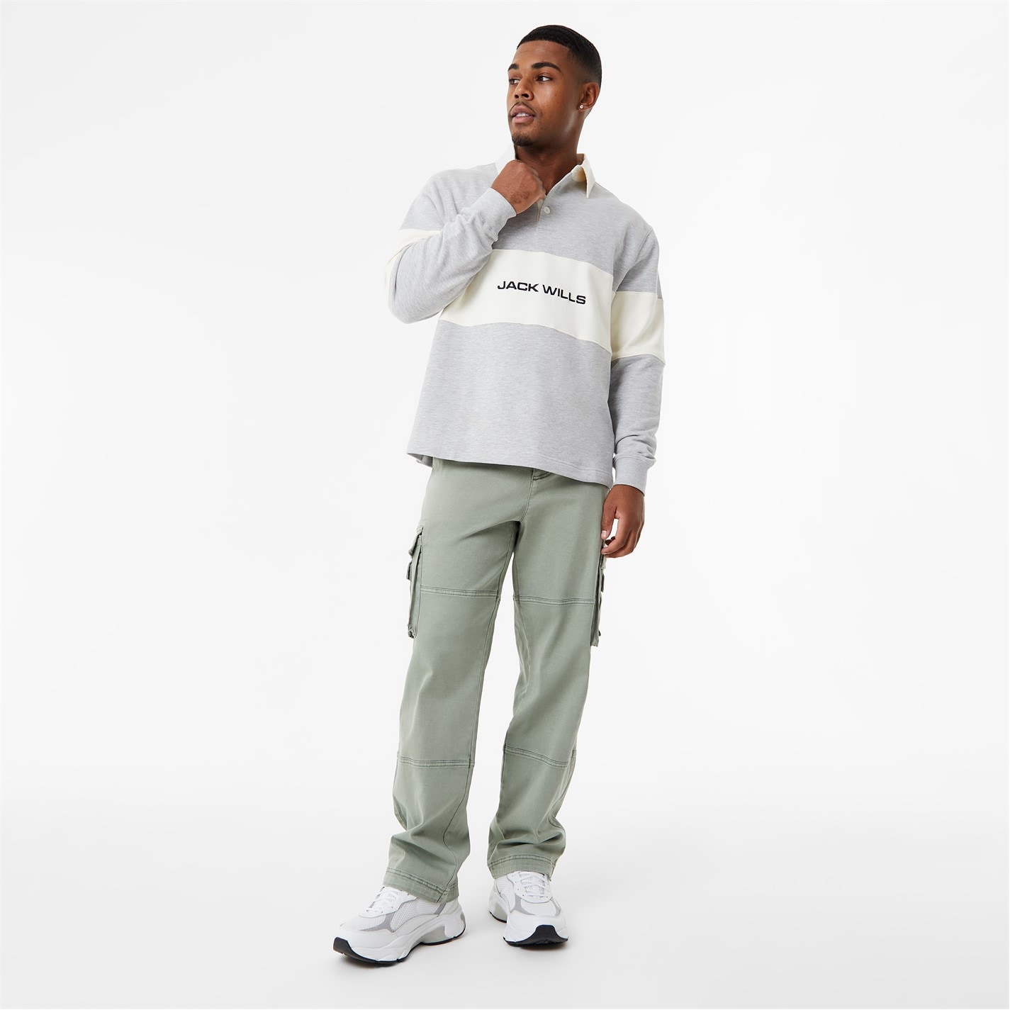 Pantaloni Combat Jack Wills Washed Cargo verde