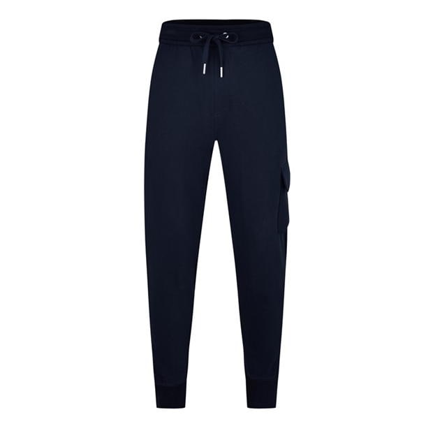 Pantaloni de trening Calvin Klein Jeans Logo-Patch bleumarin