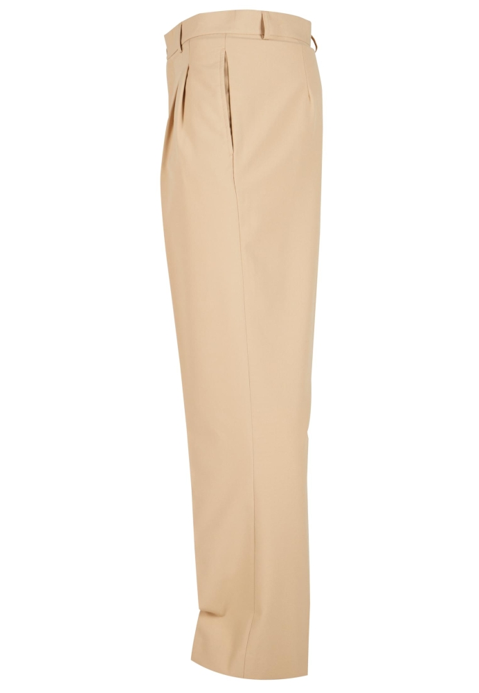 Pantaloni Double Pleated bej Urban Classics