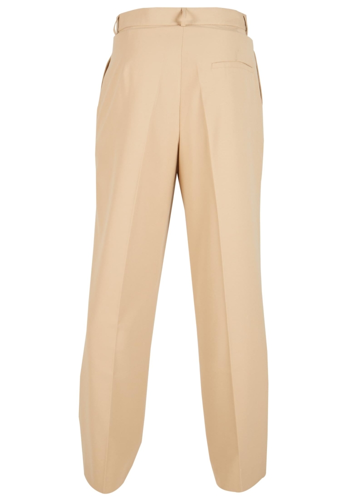 Pantaloni Double Pleated bej Urban Classics