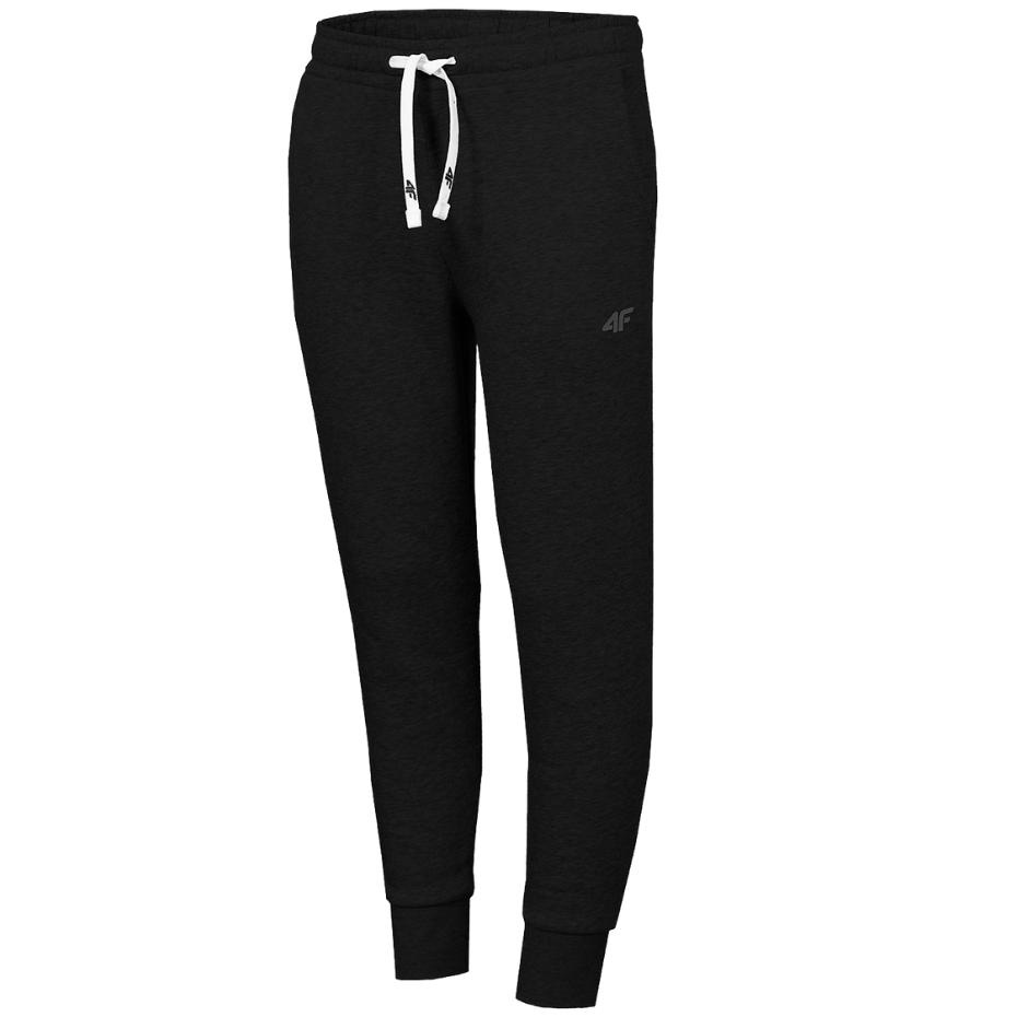 Pantaloni For 4F negru intens HJL22 JSPDD001 20S pentru fete