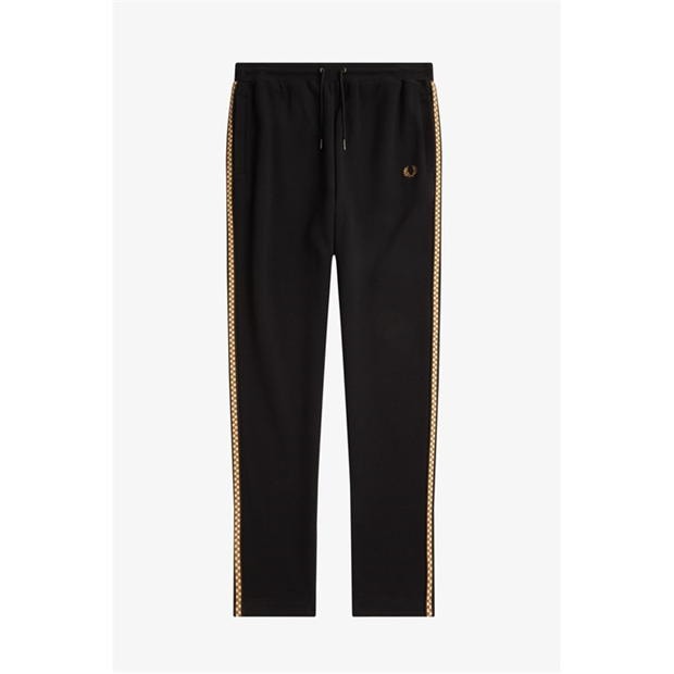 Pantaloni FRED PERRY Fred Cheq Tape barbati negru