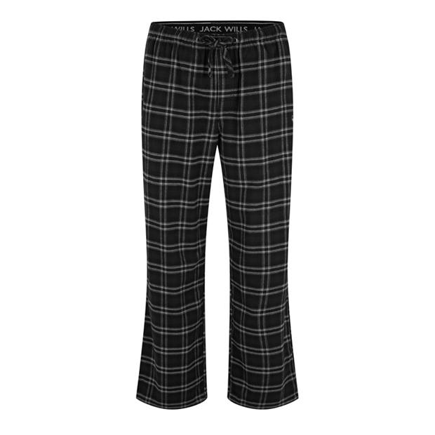 Pantaloni Jack Wills Flannel Check negru patratele