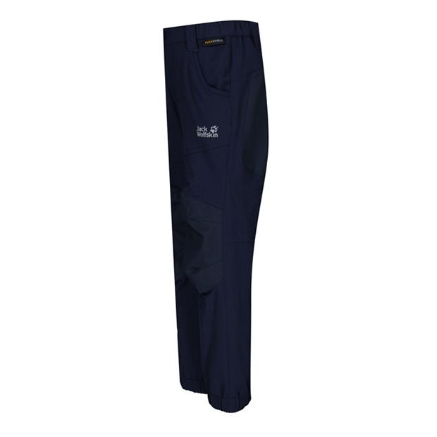 Pantaloni Jack Wolfskin Rascal Softshell pentru copii bleumarin albastru