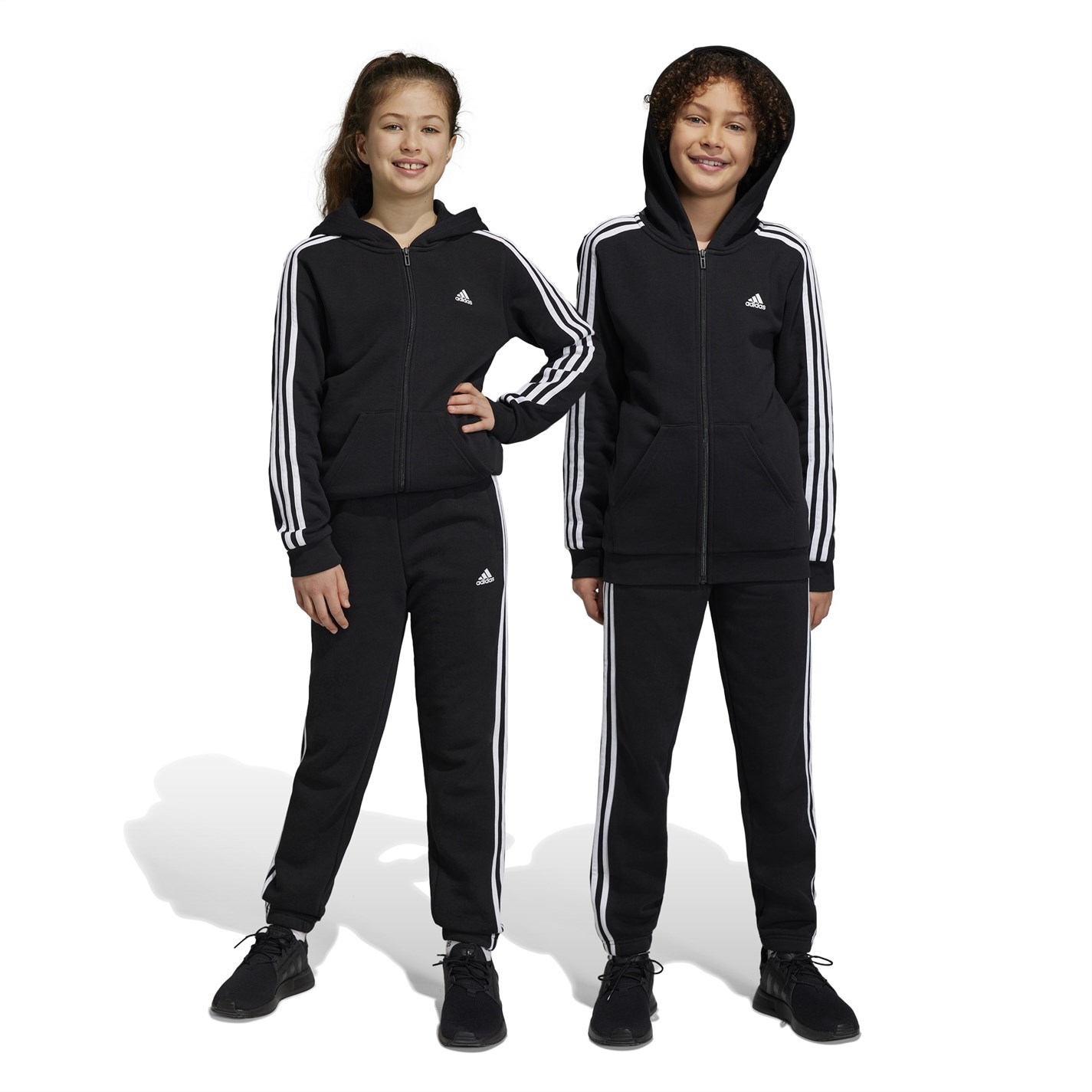 Pantaloni jogging adidas adidas Essentials 3-Stripes pentru Copii negru alb