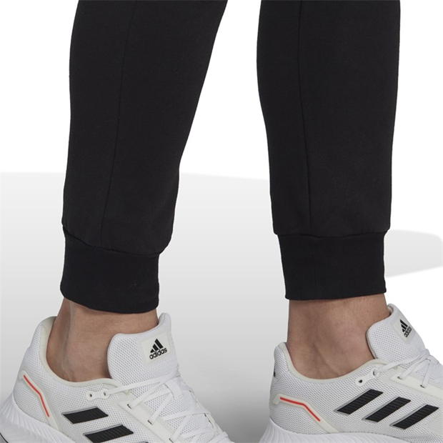 Pantaloni jogging adidas conici pentru Barbati negru alb