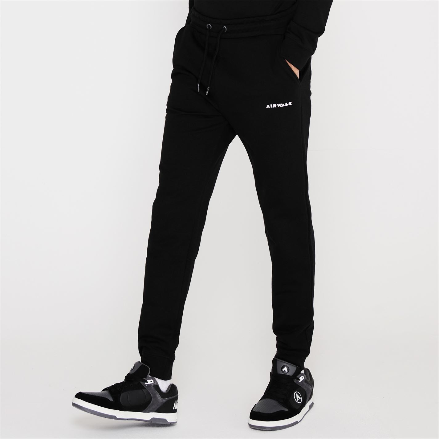 Pantaloni jogging Airwalk Side Logo negru