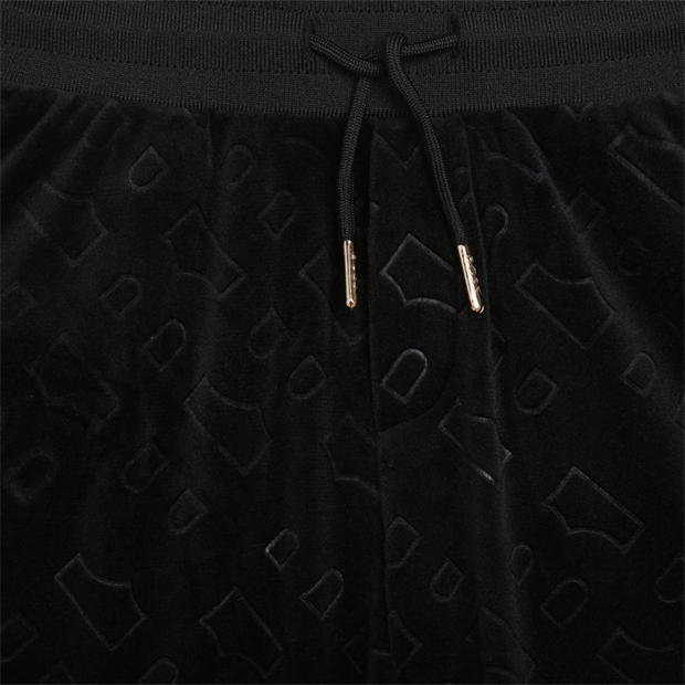 Pantaloni jogging Boss catifea Monogram Juniors negru 09b