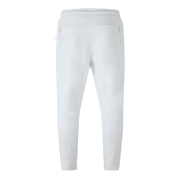 Pantaloni jogging CP Company Fleece conici gauze alb