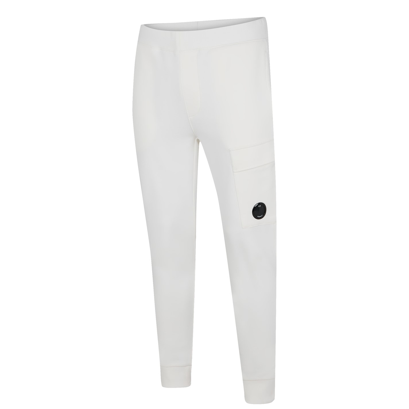 Pantaloni jogging CP COMPANY Lens gauze alb