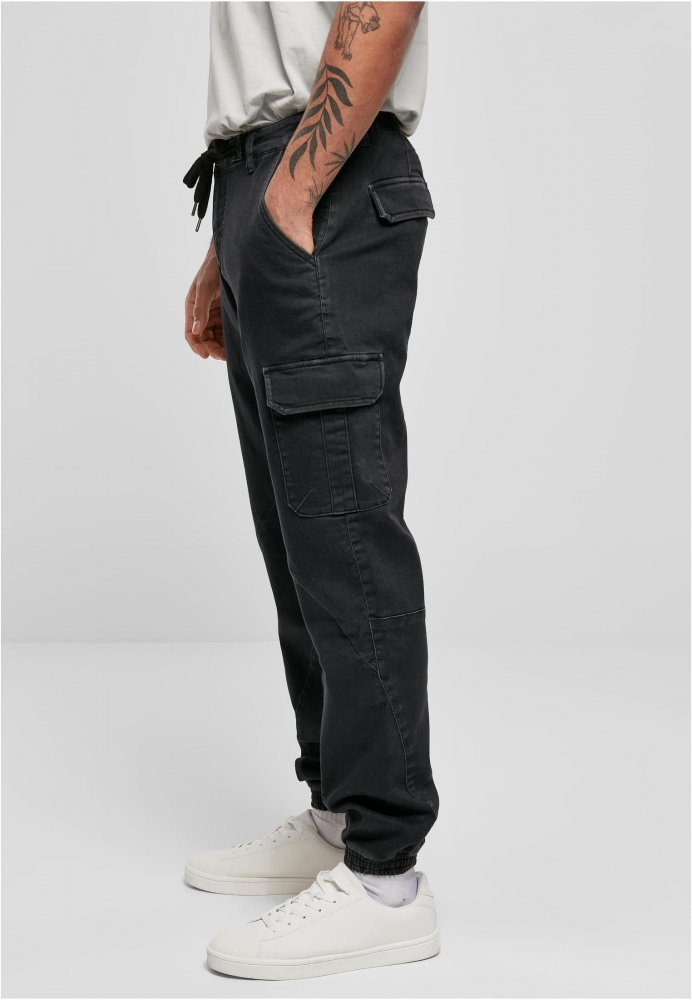 Pantaloni jogging tricot Cargo negru Urban Classics