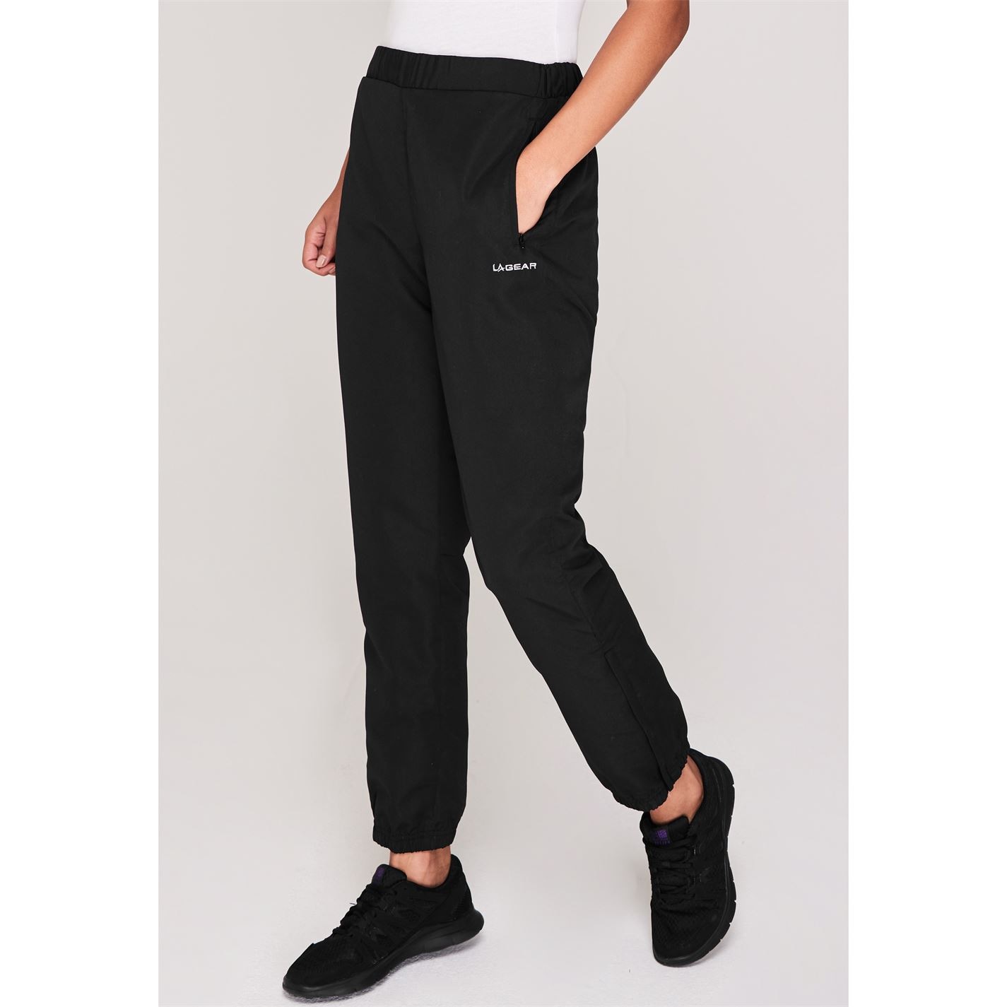 Pantaloni LA Gear cu mansete Woven pentru Femei negru